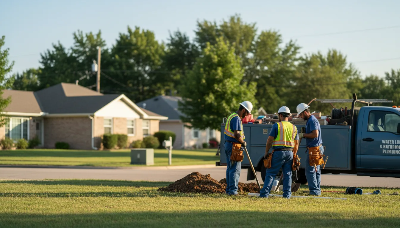 Residential water line and bathroom plumbing service in Centerville, LA